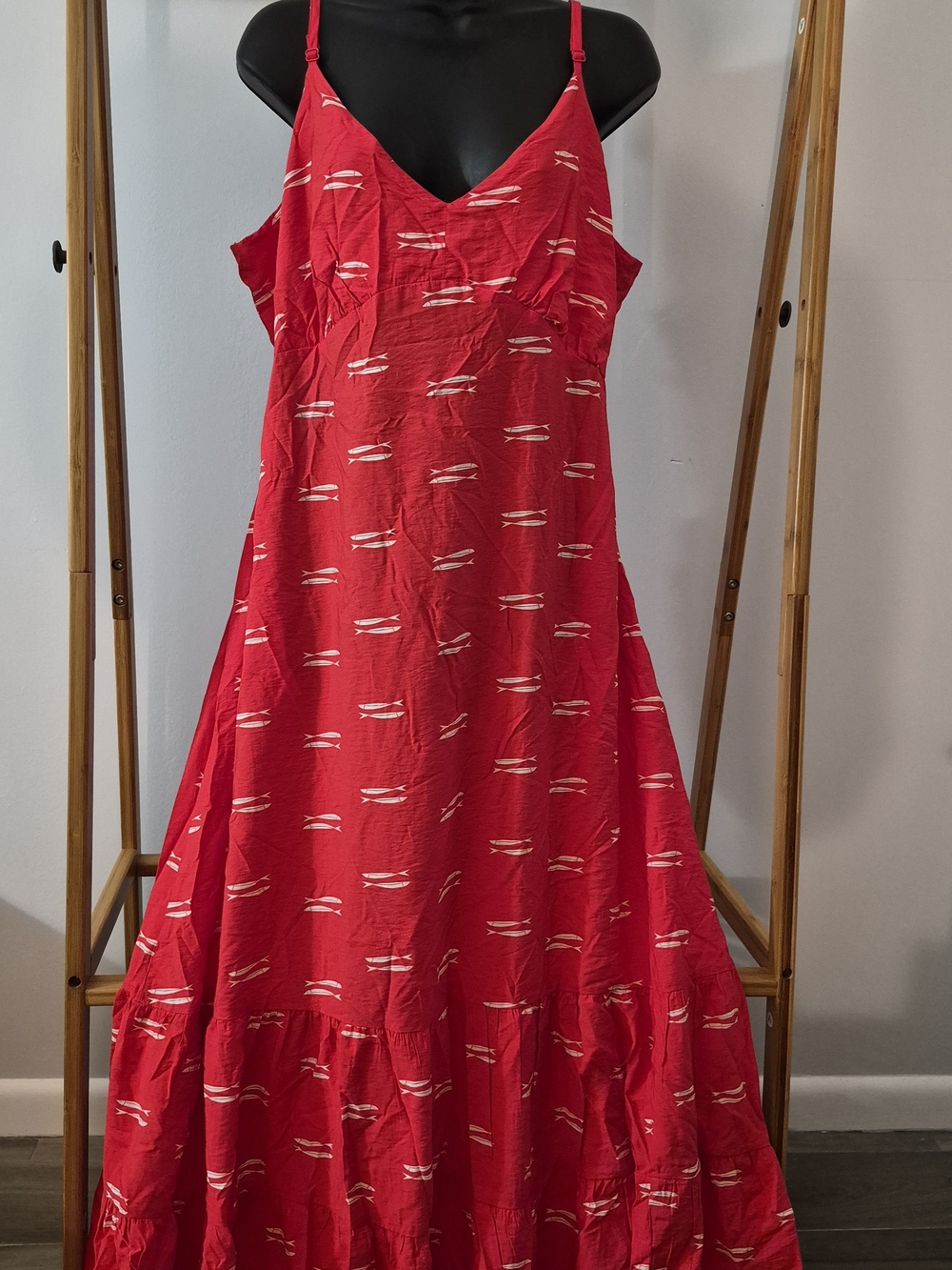 Yacht Club Inspired Sardine Print Maxi Dress